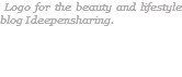  Logo for the beauty and lifestyle blog Ideepensharing. 
